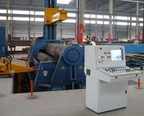 Hydraulic 4 Roller Hydraulic Plate Rolling Machine With Top And Side Support